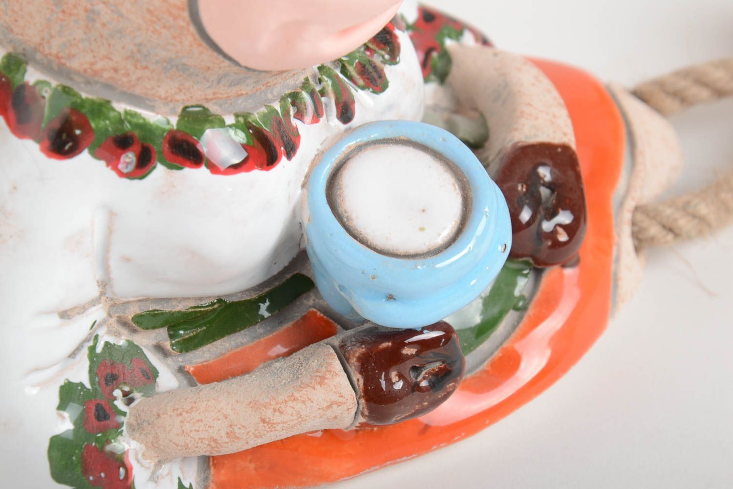 Handmade Keramik Spardose Kuh Haus Deko Geschenk für Kinder originell bunt foto 4