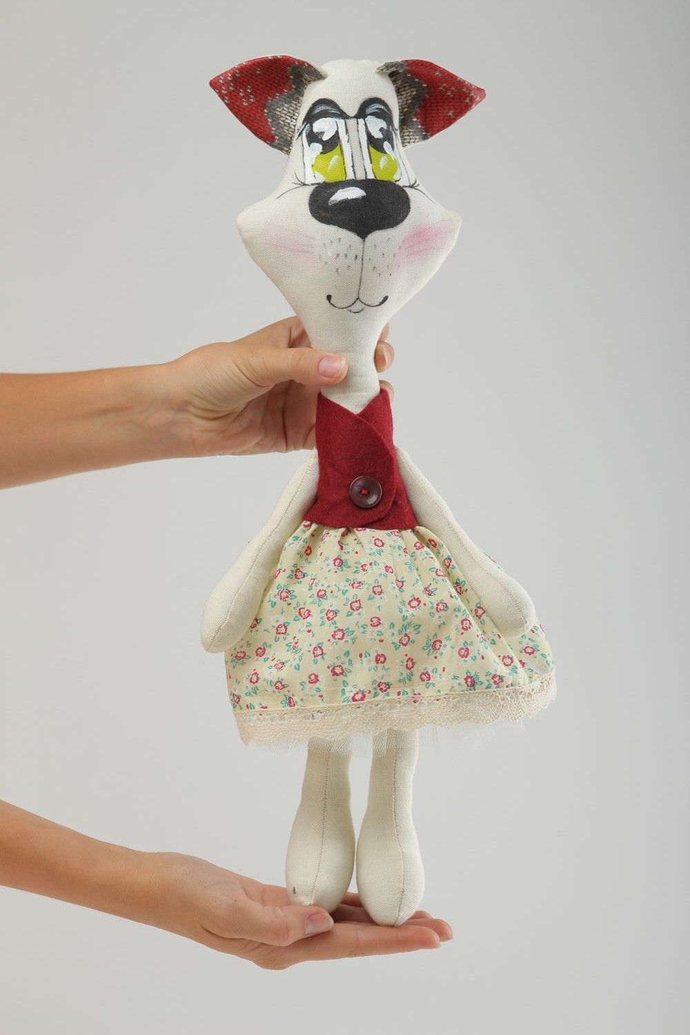 Juguete hecho a mano de tela regalo para niño muñeca decorativa Gatita foto 2