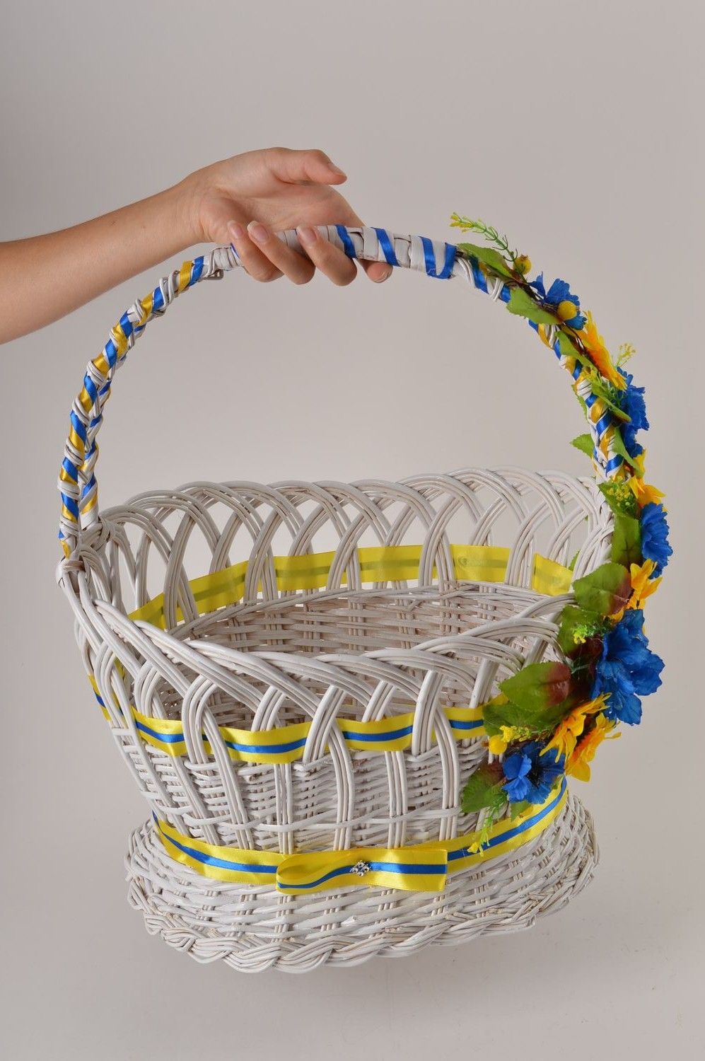 Handmade woven cute basket designer interior basket cute home element photo 5
