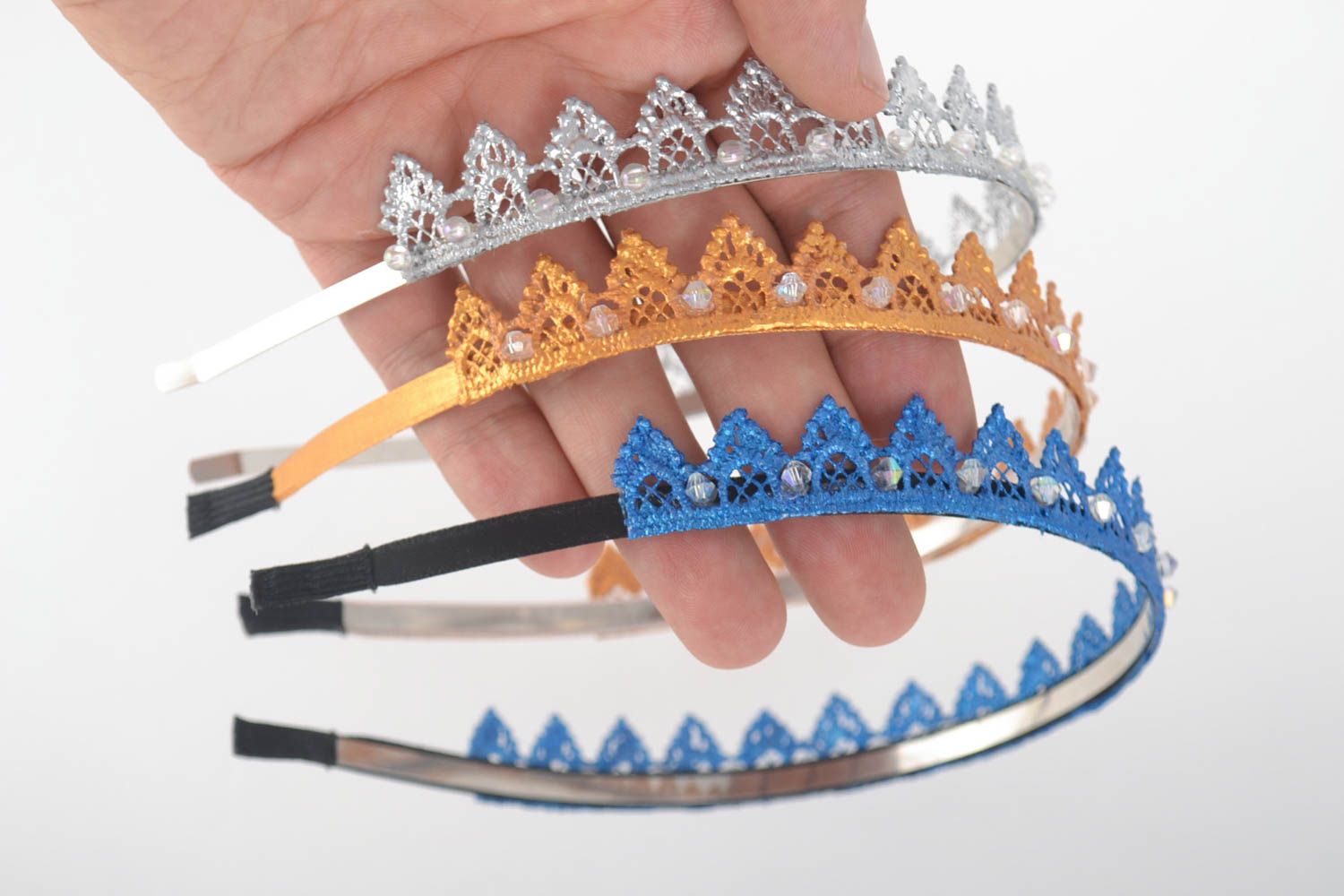 Coronas de flores hechas a mano diademas artesanales accesorios para cabello foto 3
