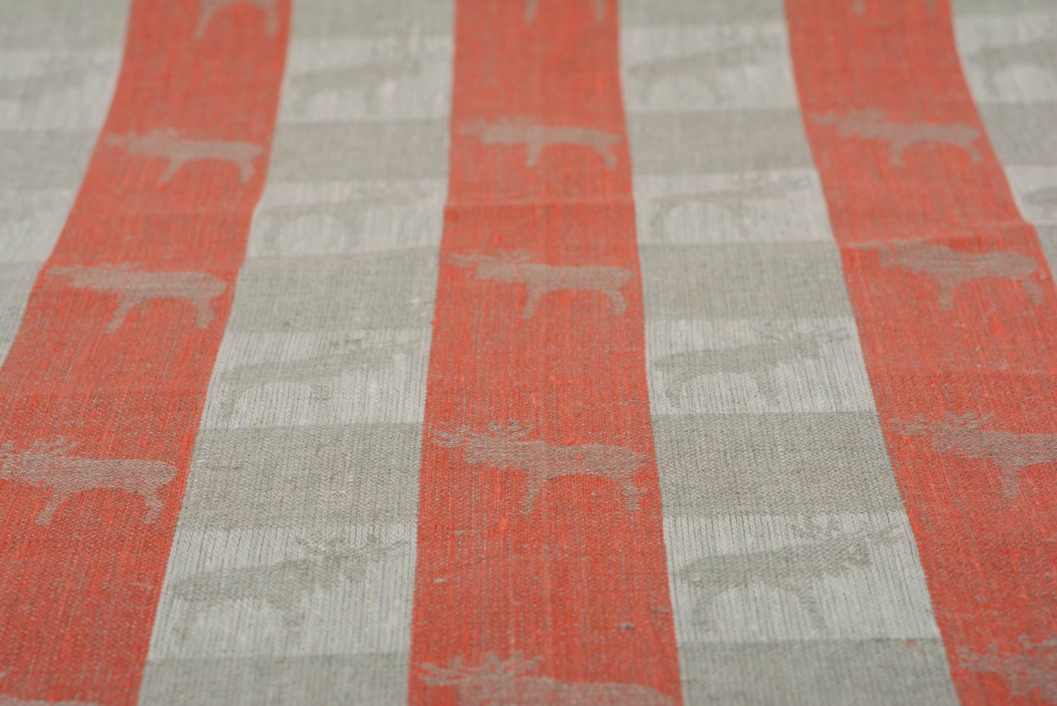 Red and gray handmade designer checkered cotton fabric kitchen towel photo 5