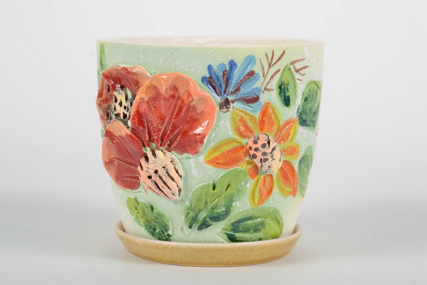Vaso fiori fatto a mano vaso da fiori in ceramica attrezzi per giardinaggio foto 2
