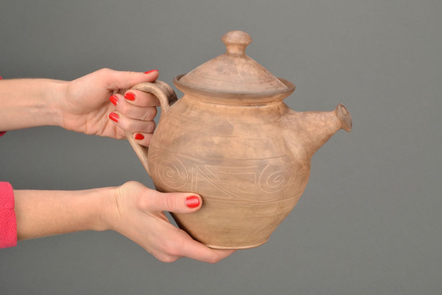 Große Teekanne aus Keramik foto 2