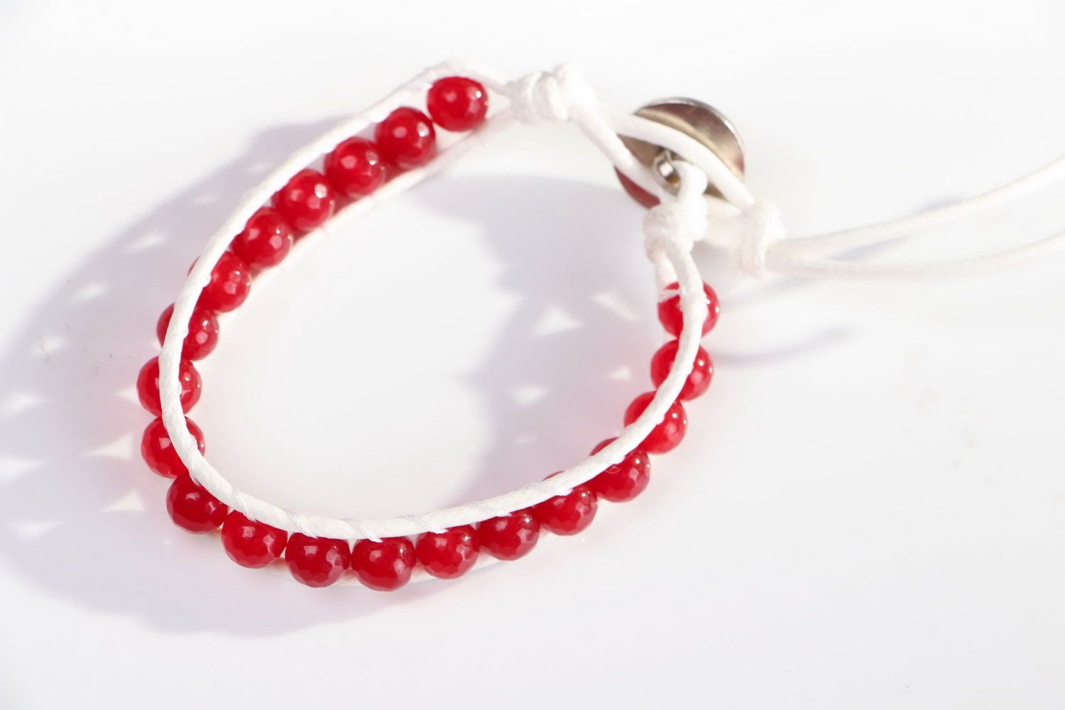 Bracelet with red agate photo 2