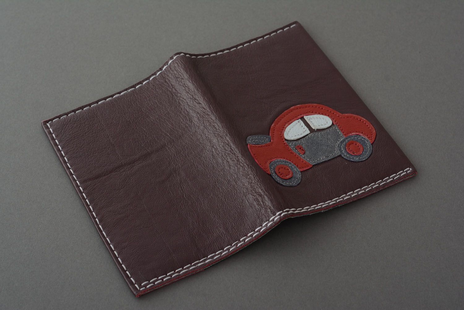 Leather passport cover photo 2