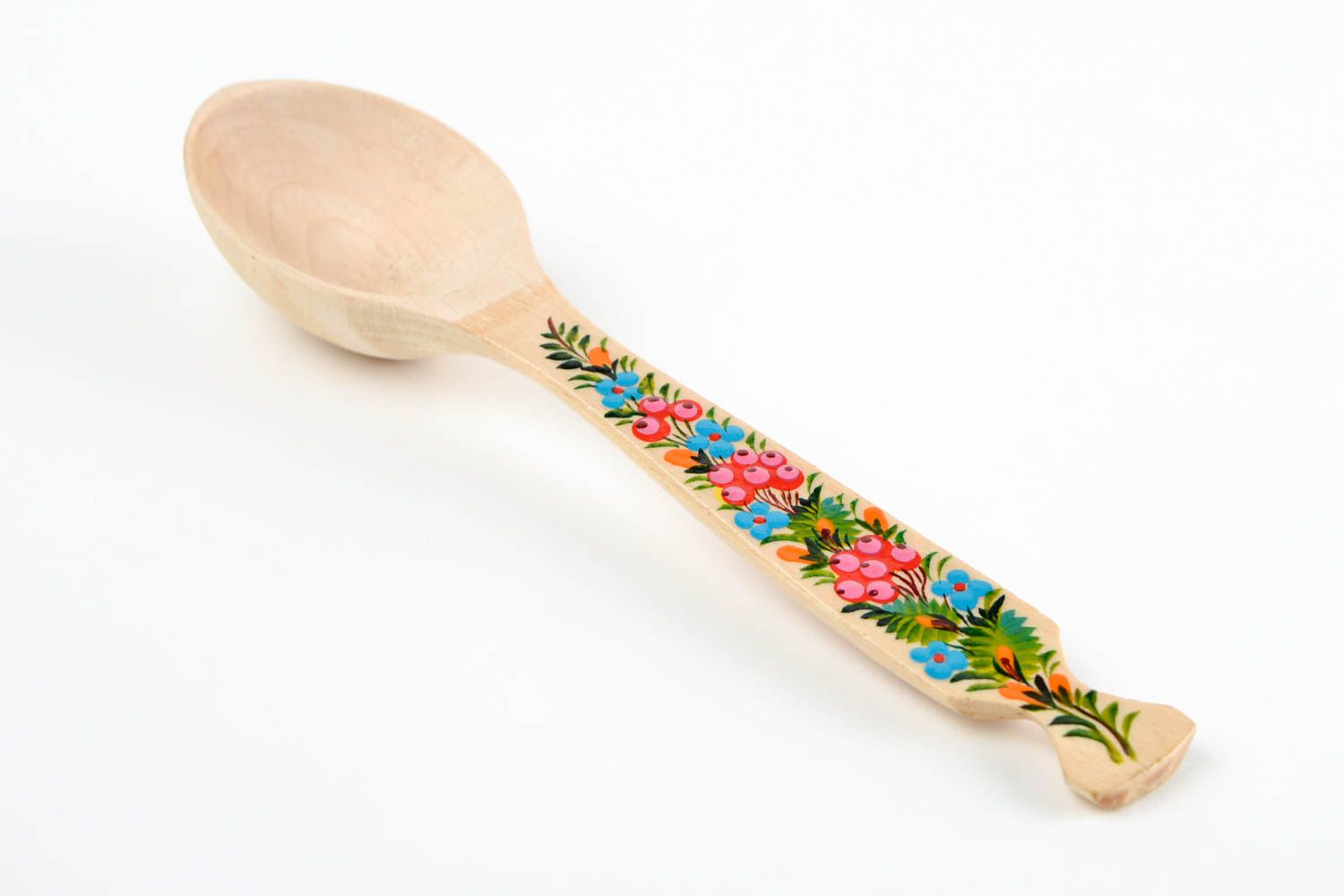 Cuchara de madera decorada hecha a mano utensilio de cocina accesorio de cocina foto 3