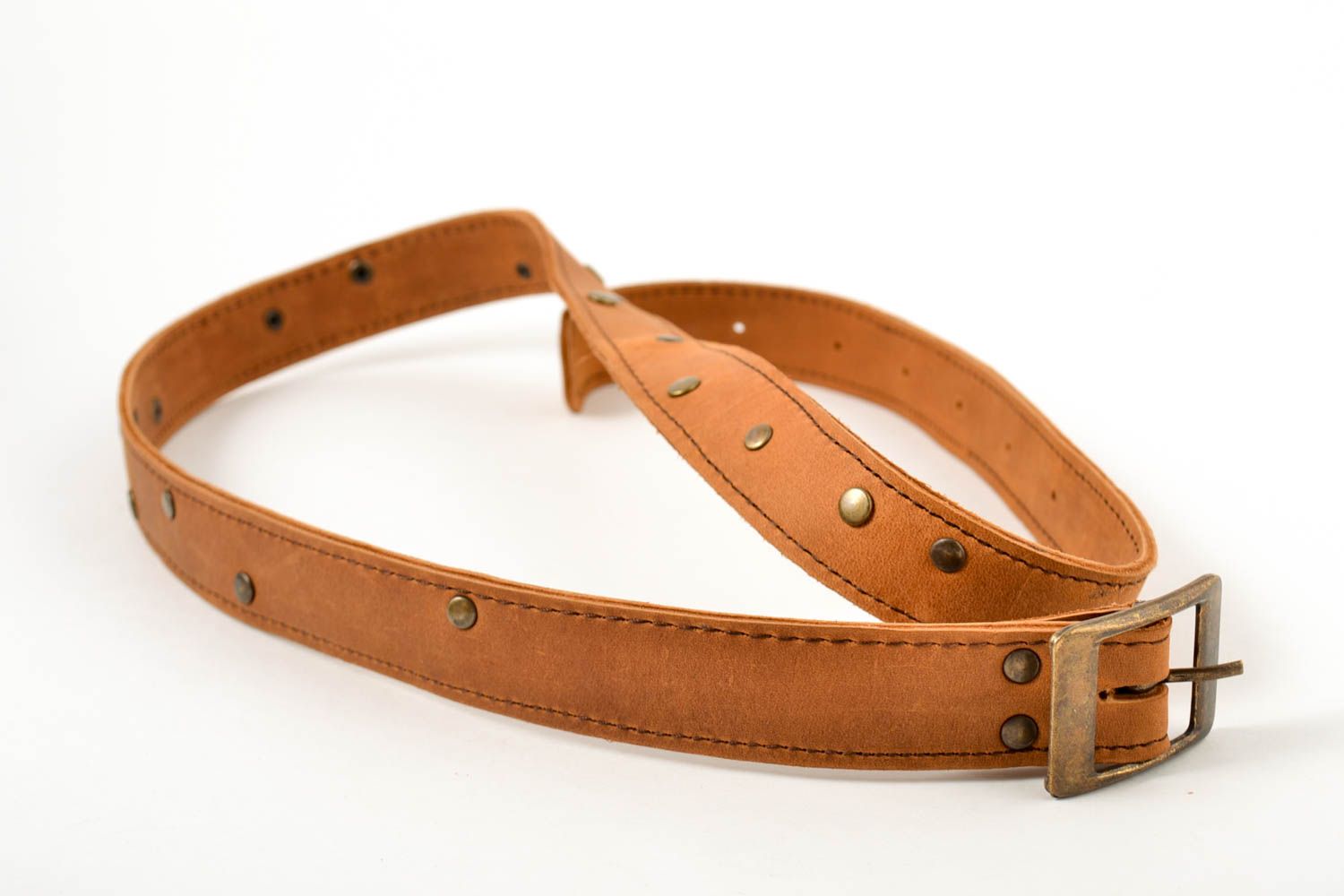 Cinturón de cuero hecho a mano ropa masculina accesorio de moda estiloso foto 4