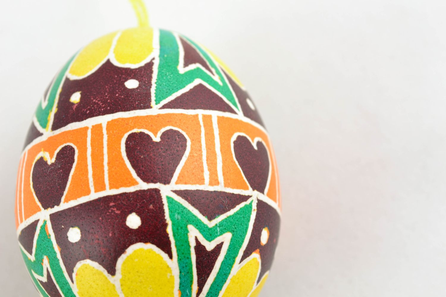 Suspension décorative œuf de Pâques peint faite main photo 4