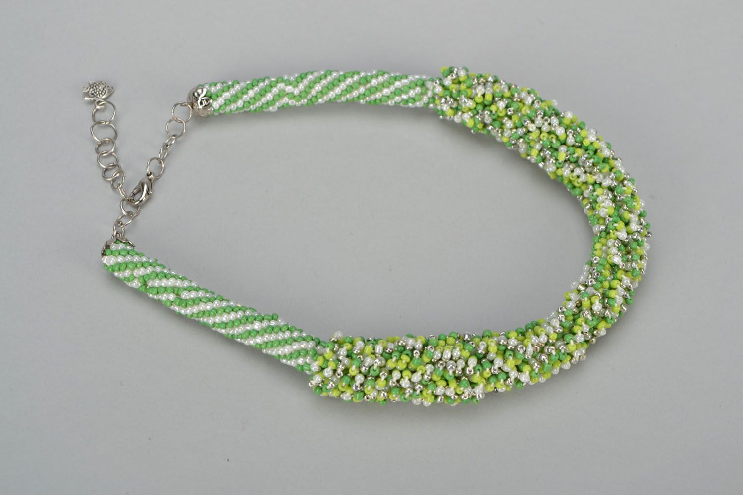 Homemade beaded cord necklace photo 2