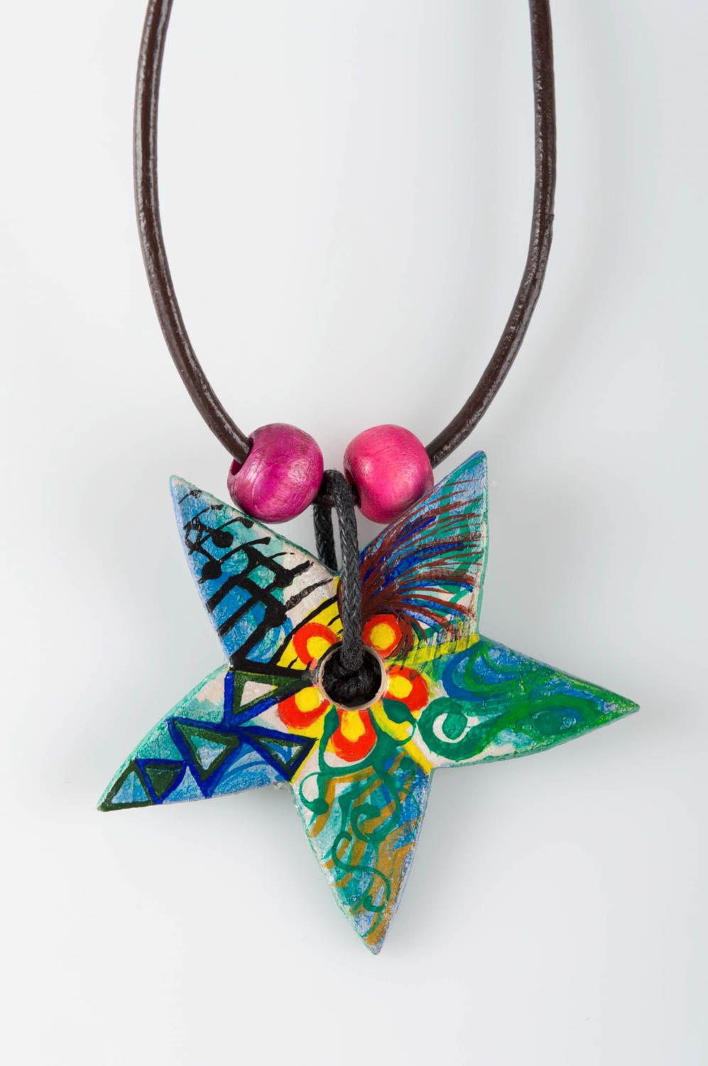 Beautiful handmade ceramic neck pendant fashion tips designer accessories photo 4