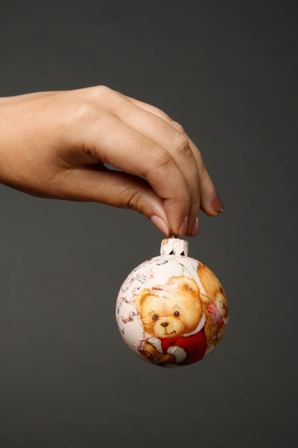 Boule de Noël Décoration du sapin faite main avec oursons Décoration Nouvel An photo 2