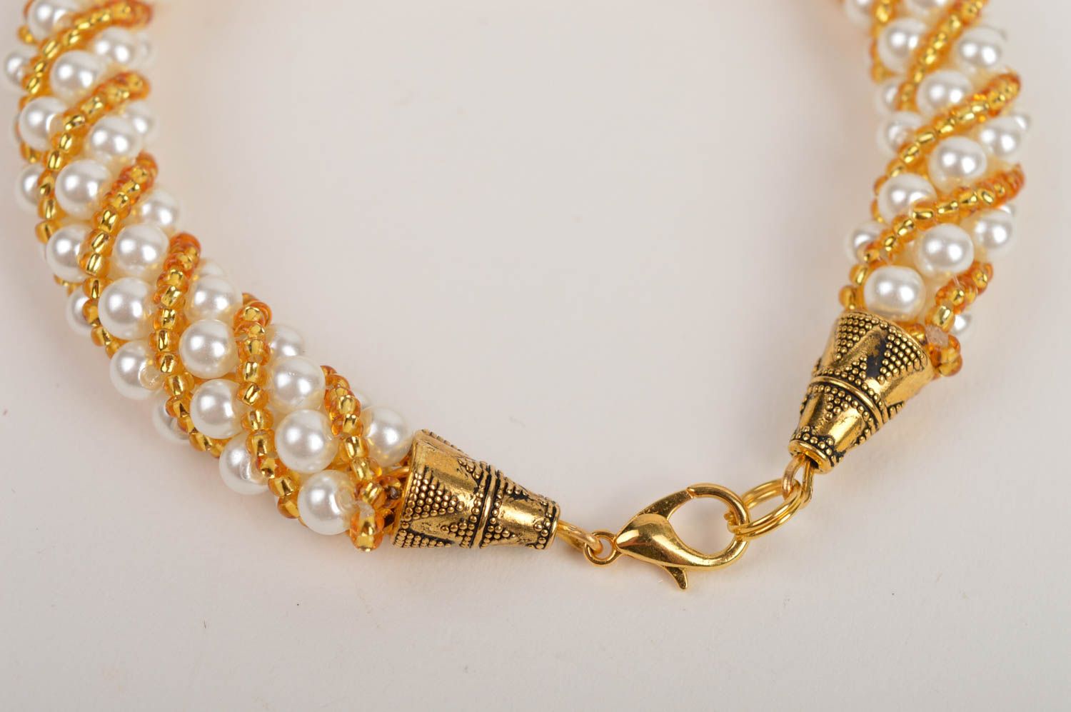Bracelet perles rocaille Bijou fait main perles fausses Accessoire femme photo 3