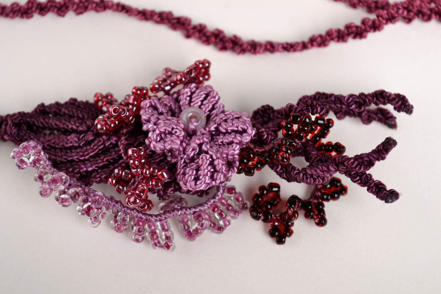 Handmade pendant fashion thread jewelry 5 pieces gift for women macrame ideas photo 5