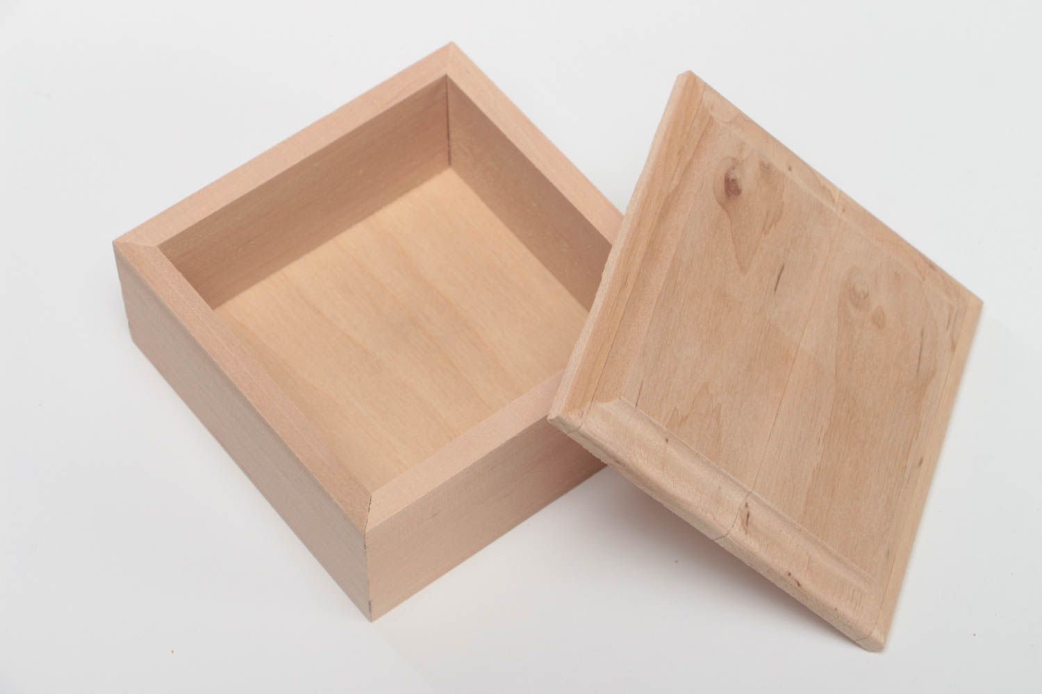 flat wooden box with lid