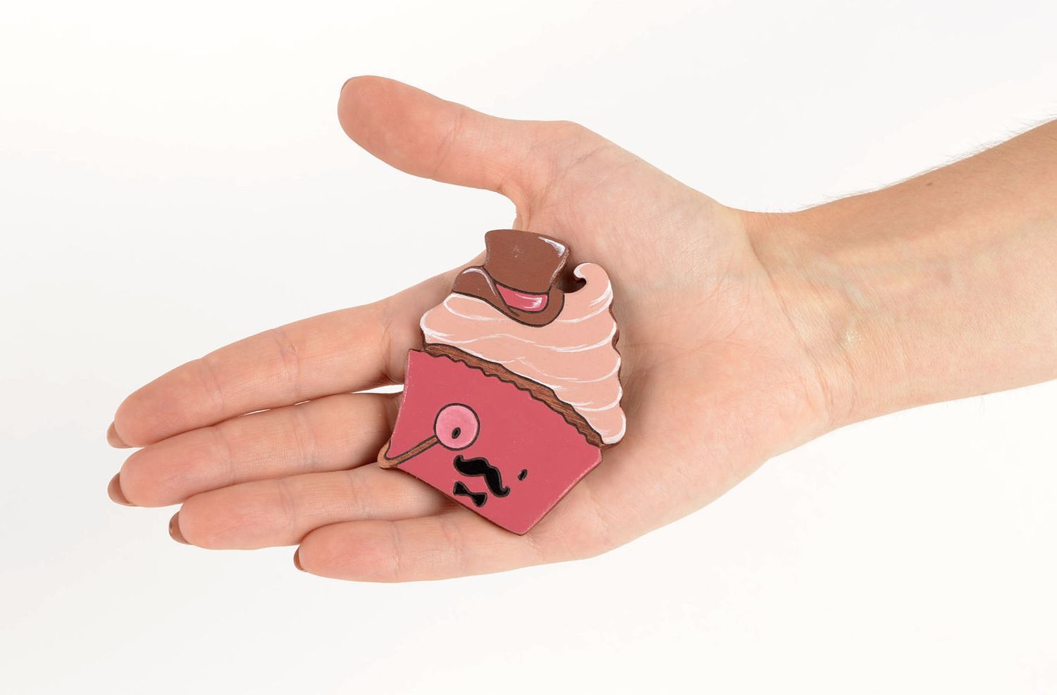 Kühlschrank Magnet handmade Deko Ideen Küche Deko Accessoire aus Holz Cupcake foto 4