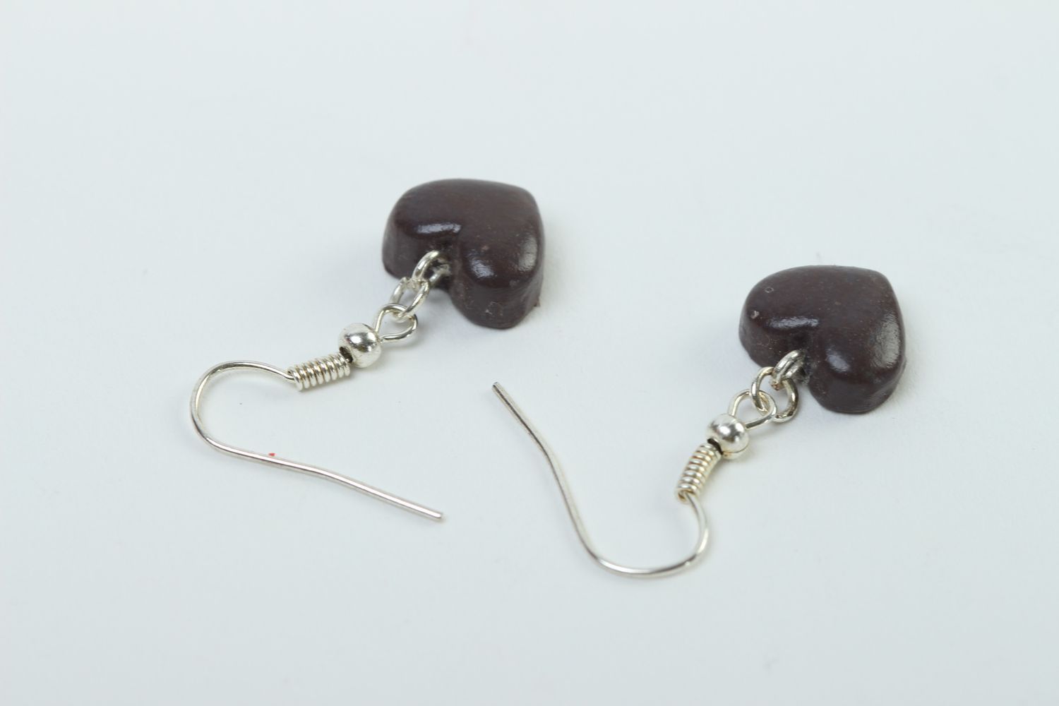 Handmade elegant jewelry unusual plastic earrings designer earrings with charms photo 4