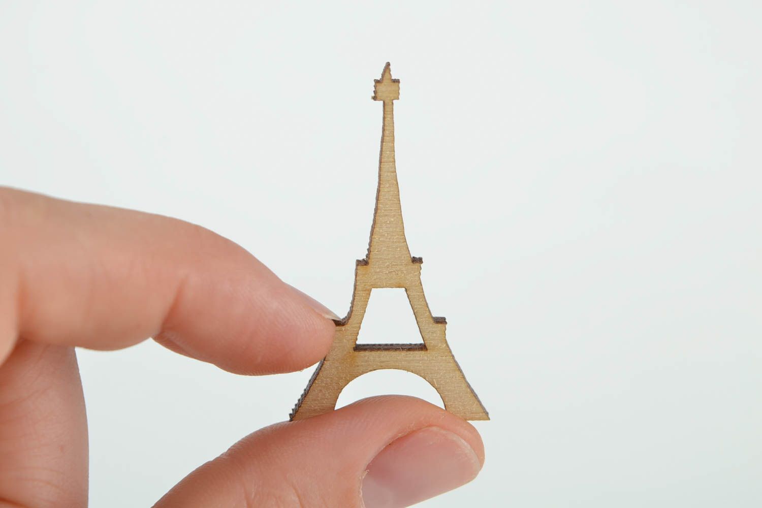 Kleine Figur handmade Haus Deko Figur zum Bemalen Holz Rohling Eiffelturm foto 2
