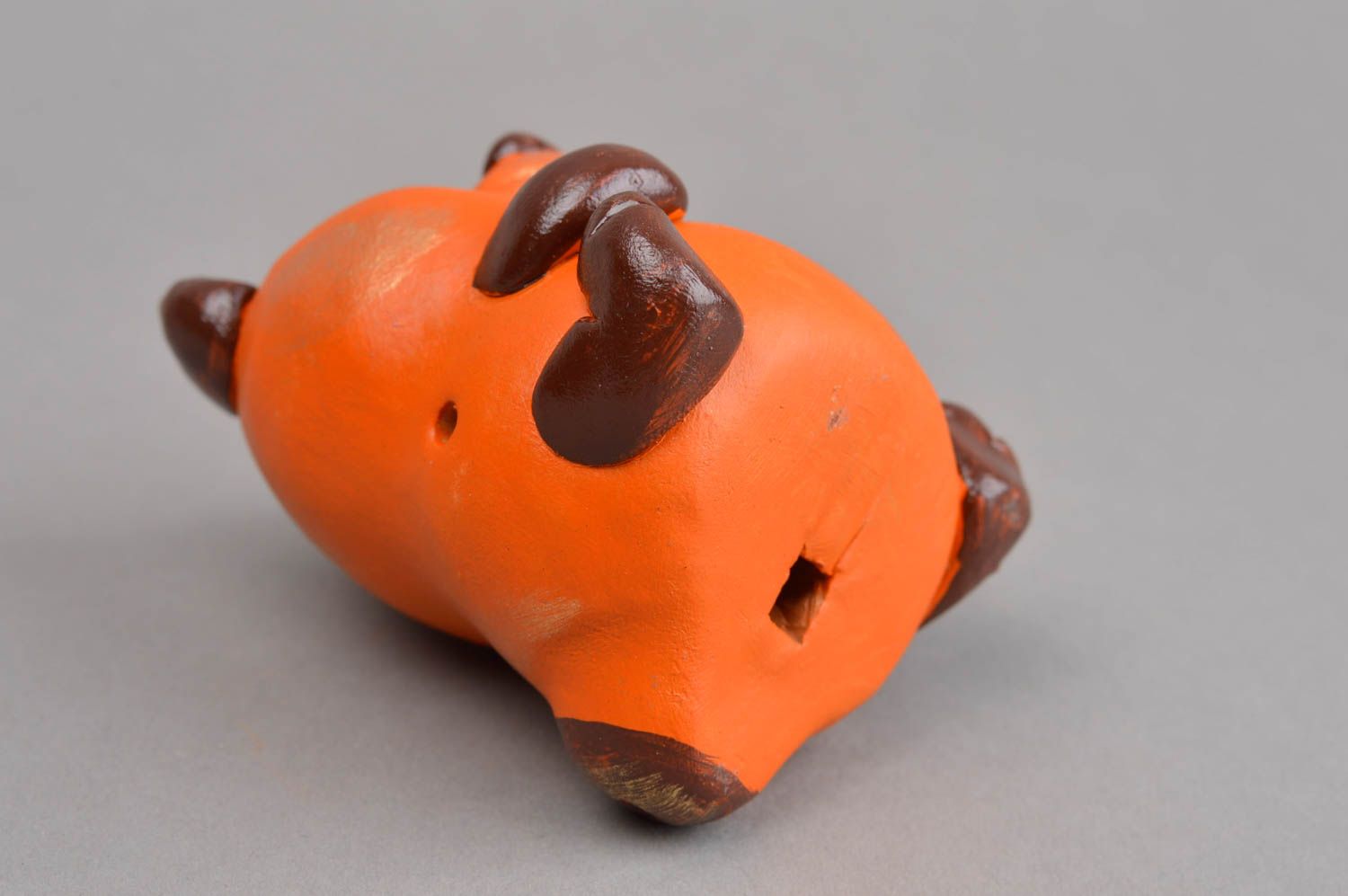 Sifflet jouet fait main Céramique artisanale Figurine en argile Cadeau enfant photo 4