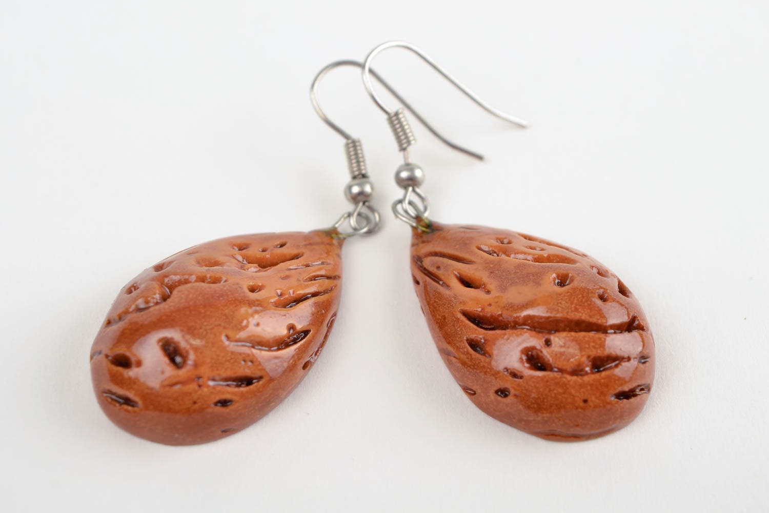 Homemade jewelry designer earrings wooden earrings fashion accessories photo 3