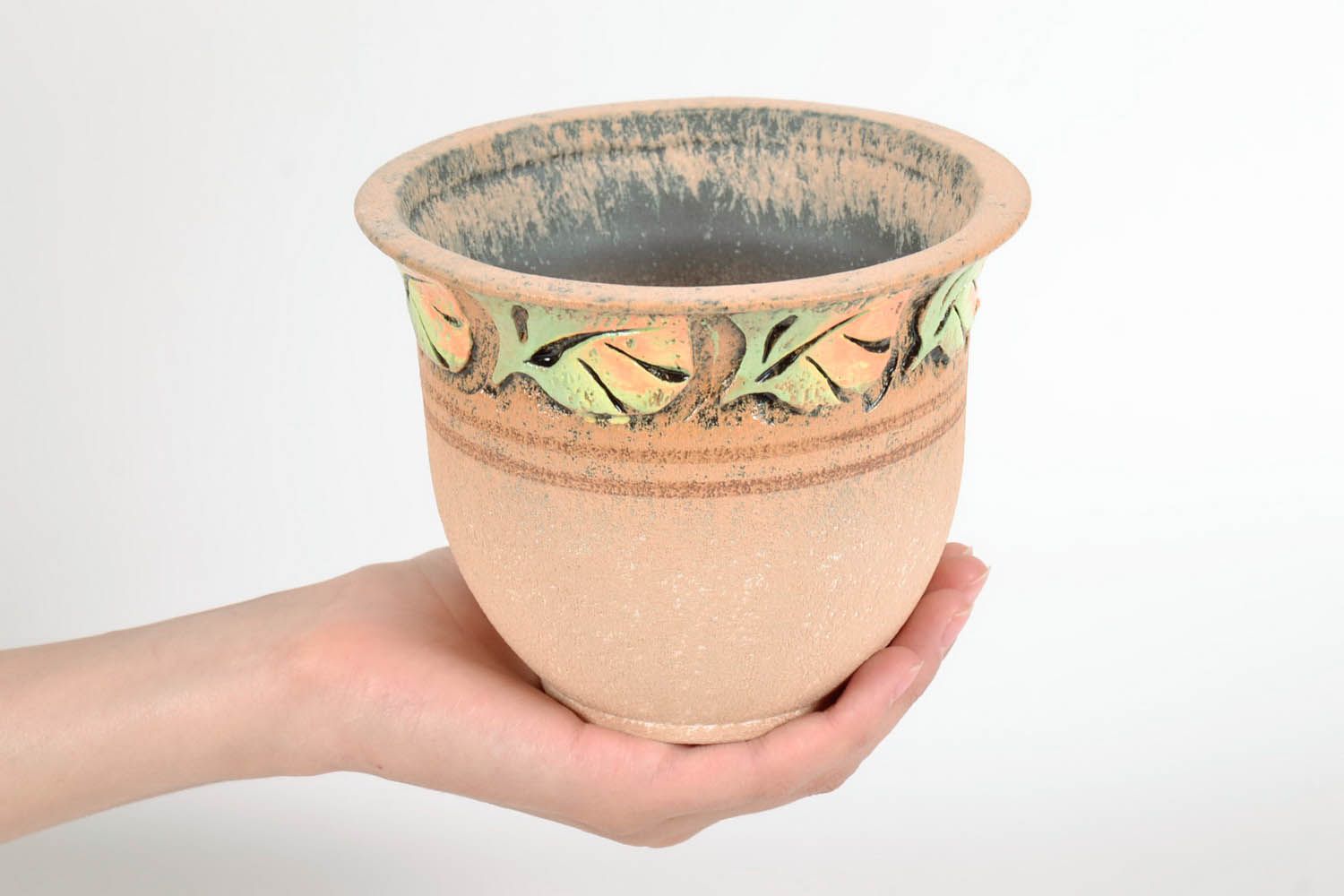 Pot de fleurs en céramique fait main photo 5
