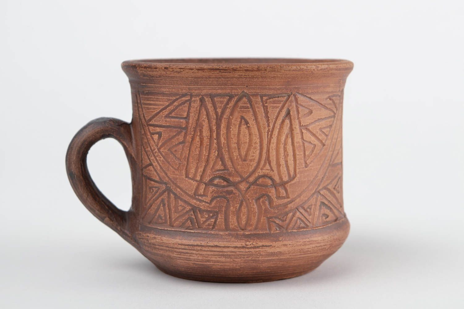 Tasse à thé Mug original fait main 25 cl marron céramique Vaisselle design photo 3