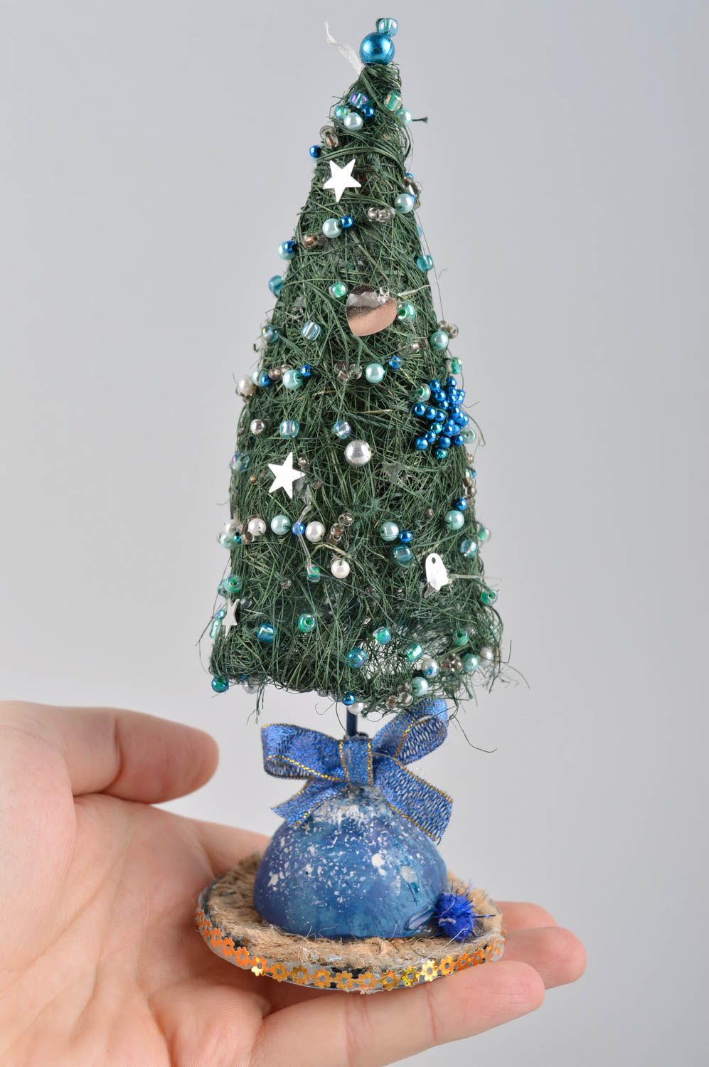 Árbol de Navidad hecho a mano elemento decorativo adorno de fin de año foto 5
