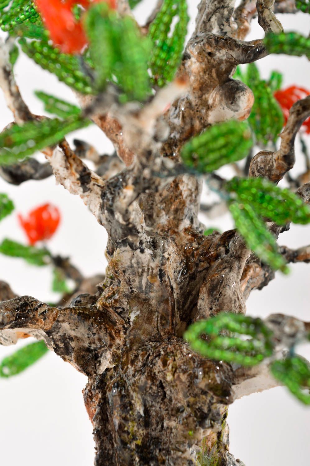 Árbol artesanal de abalorios adorno de mesa planta decorativa artificial foto 6