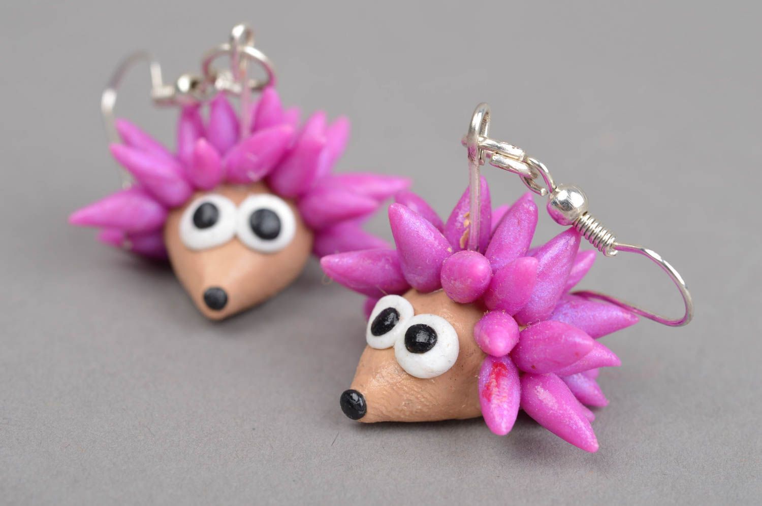 Handmade earrings designer jewelry polymer clay funny earrings gifts for girls photo 2