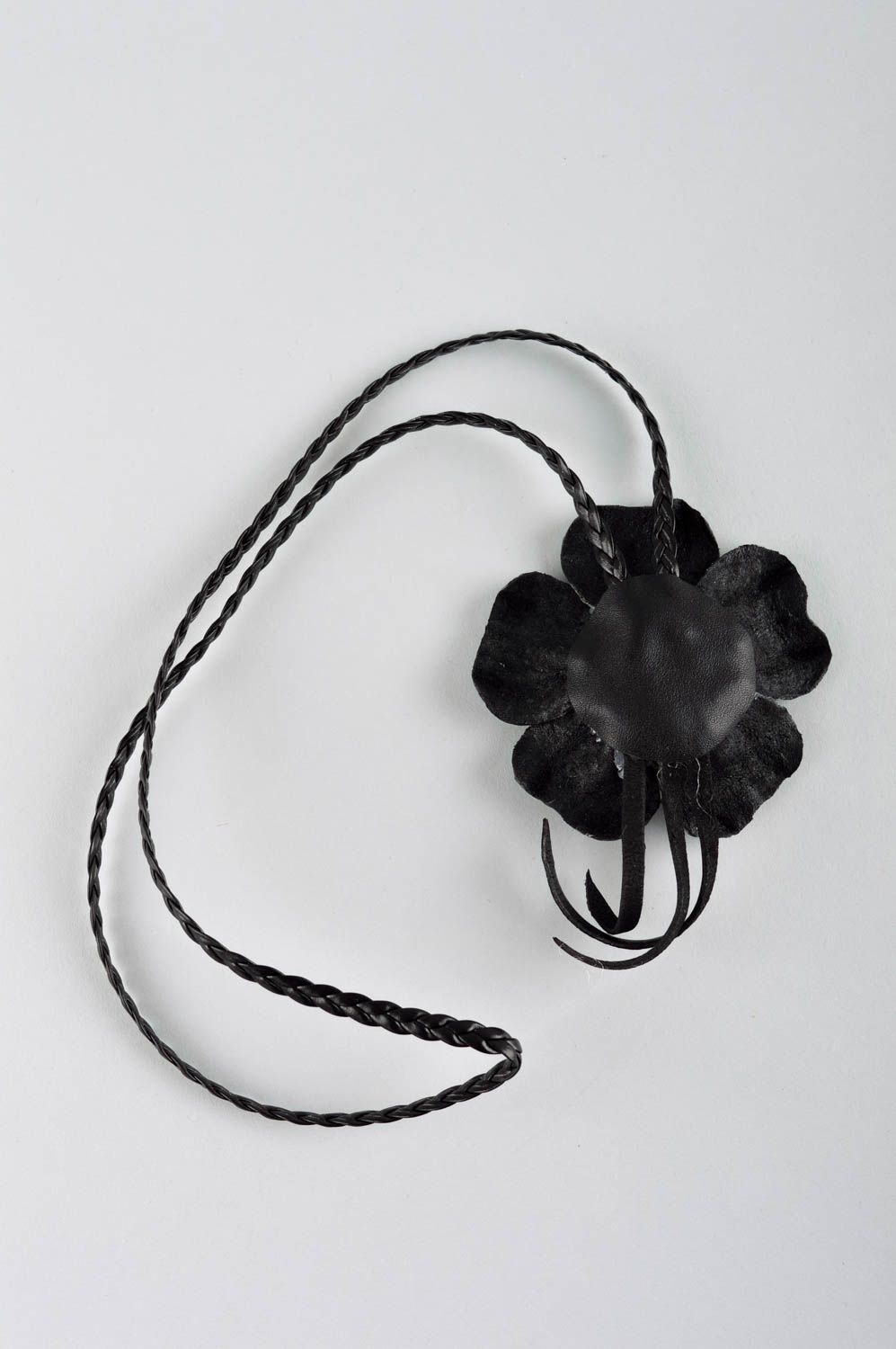 Handmade stylish pendant designer unusual accessories black feminine present photo 4