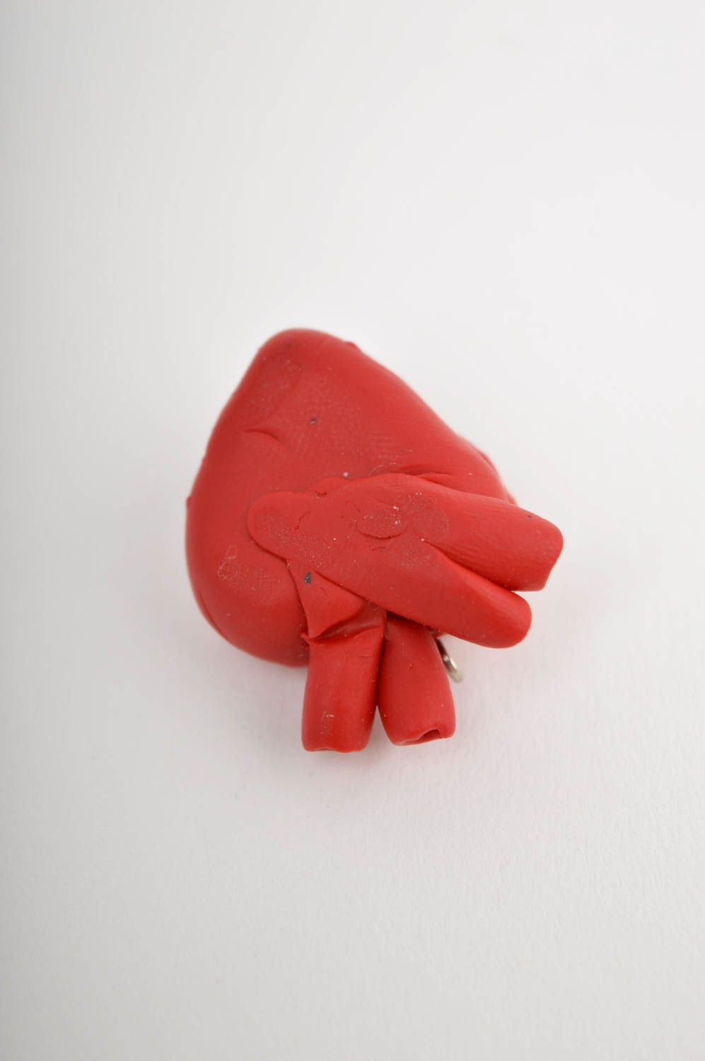 Украшение ручной работы кулон из полимерной глины сердце подвеска из пластики фото 5