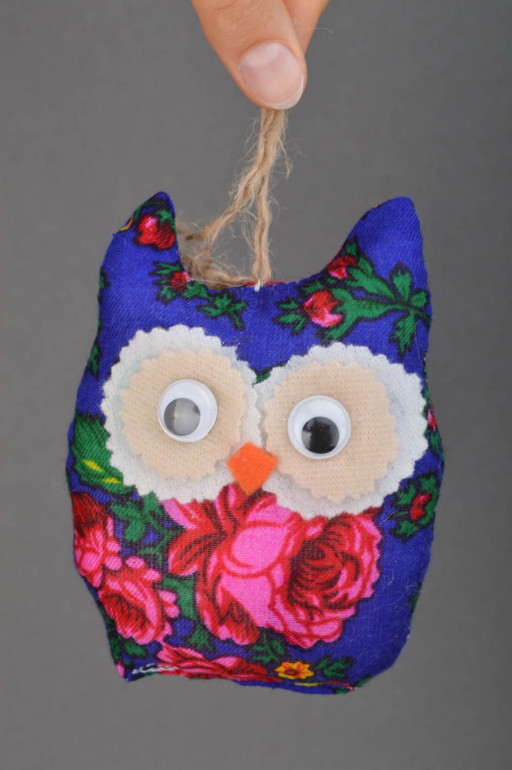 Handmade soft toy designer stuffed toy for children nursery decor ideas owl doll photo 5