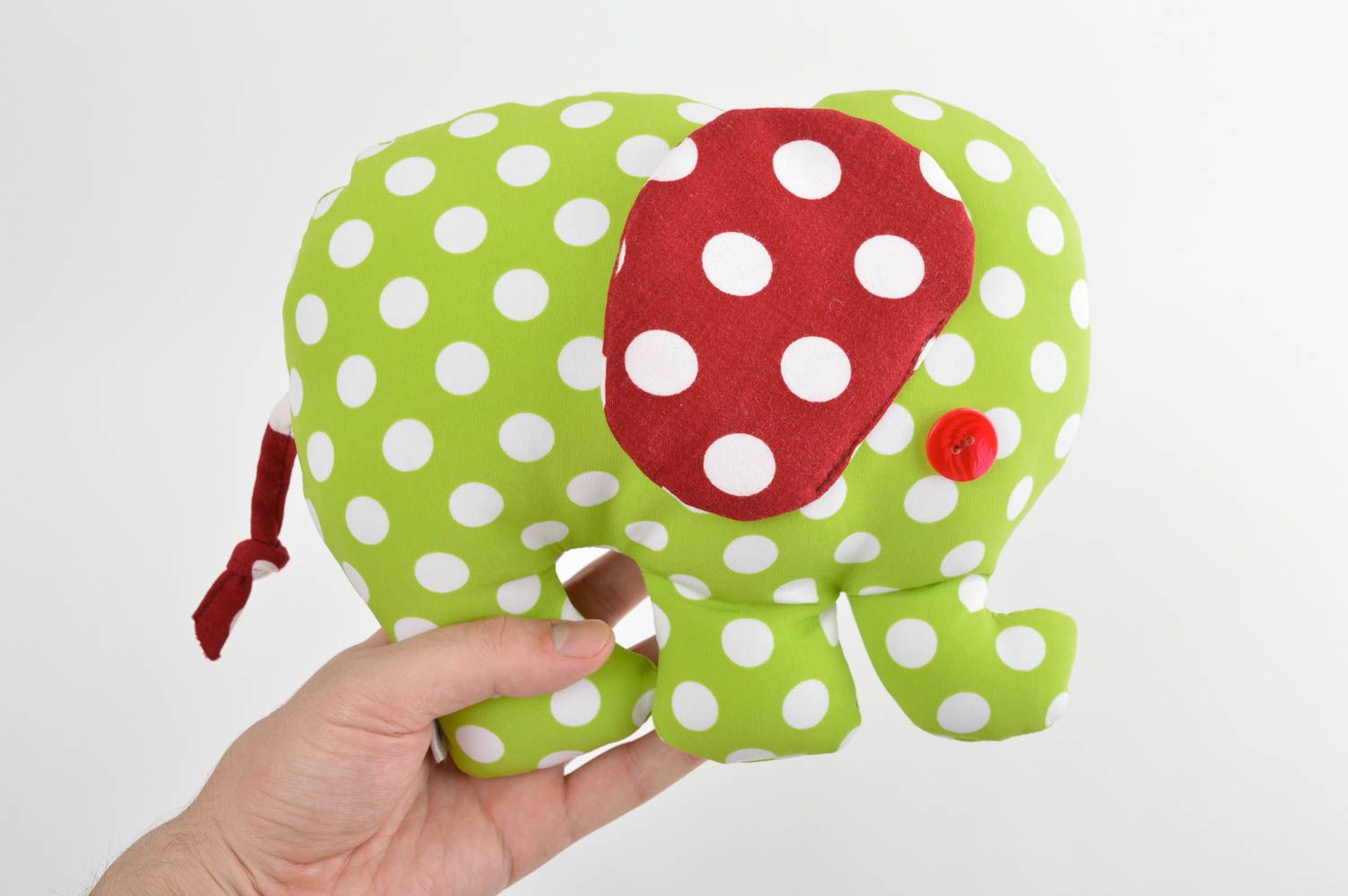 Игрушка ручной работы игрушка слоник авторская игрушка маленькая яркая фото 5