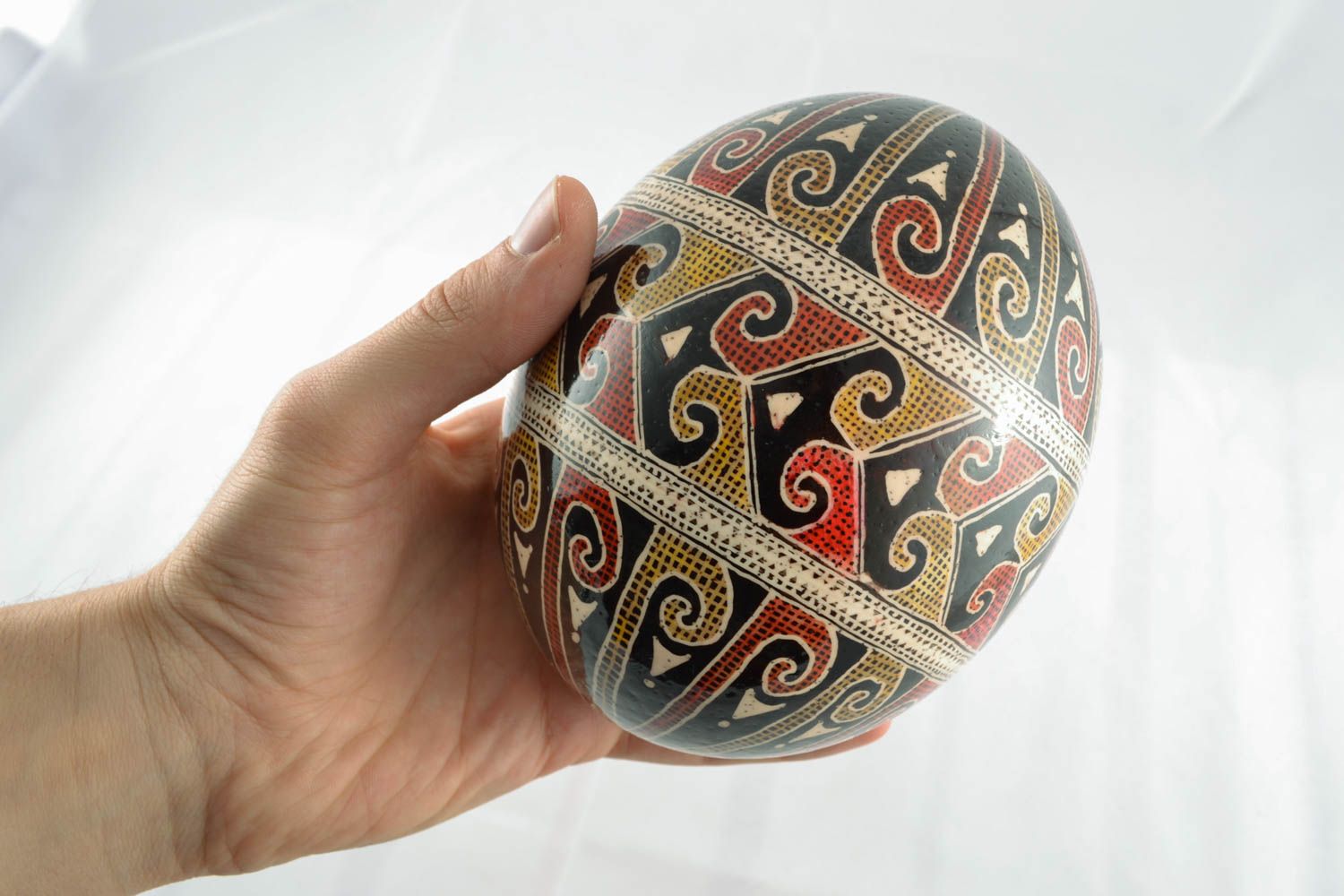 Painted ostrich egg photo 4