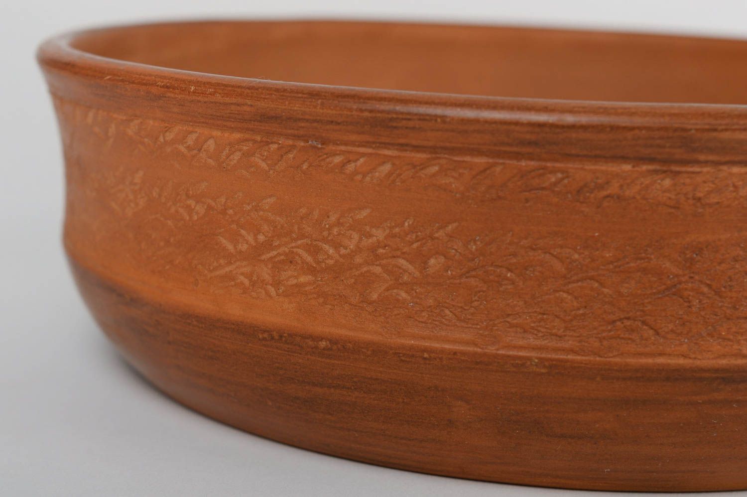 Bol en argile fait main vaisselle originale poterie de terre cuite 1,8 L photo 4