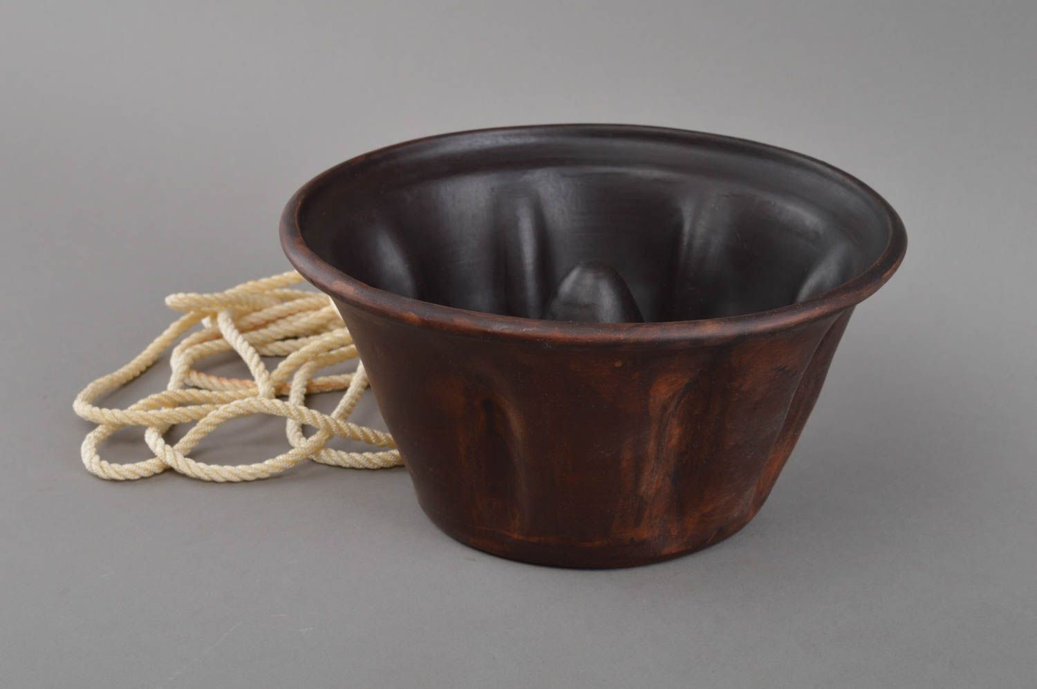 Backform aus Ton öko Geschirr Backschüssel aus Keramik Handarbeit für Küche foto 1