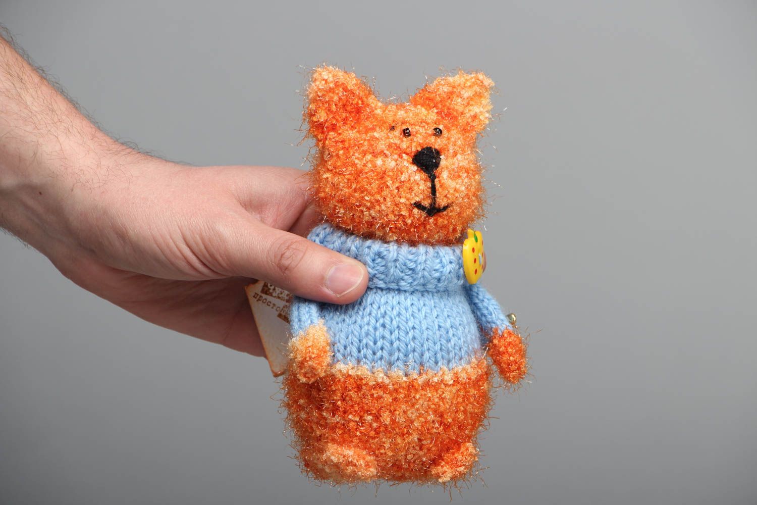 Poupée chat faite main pratique en laine et acrylique jouet pour enfant photo 4