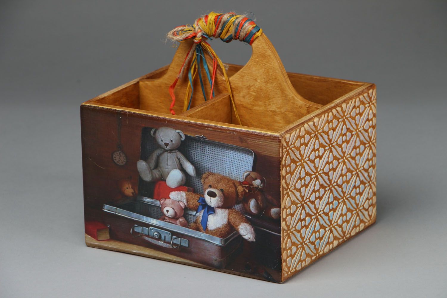 Wooden box with paintings photo 1
