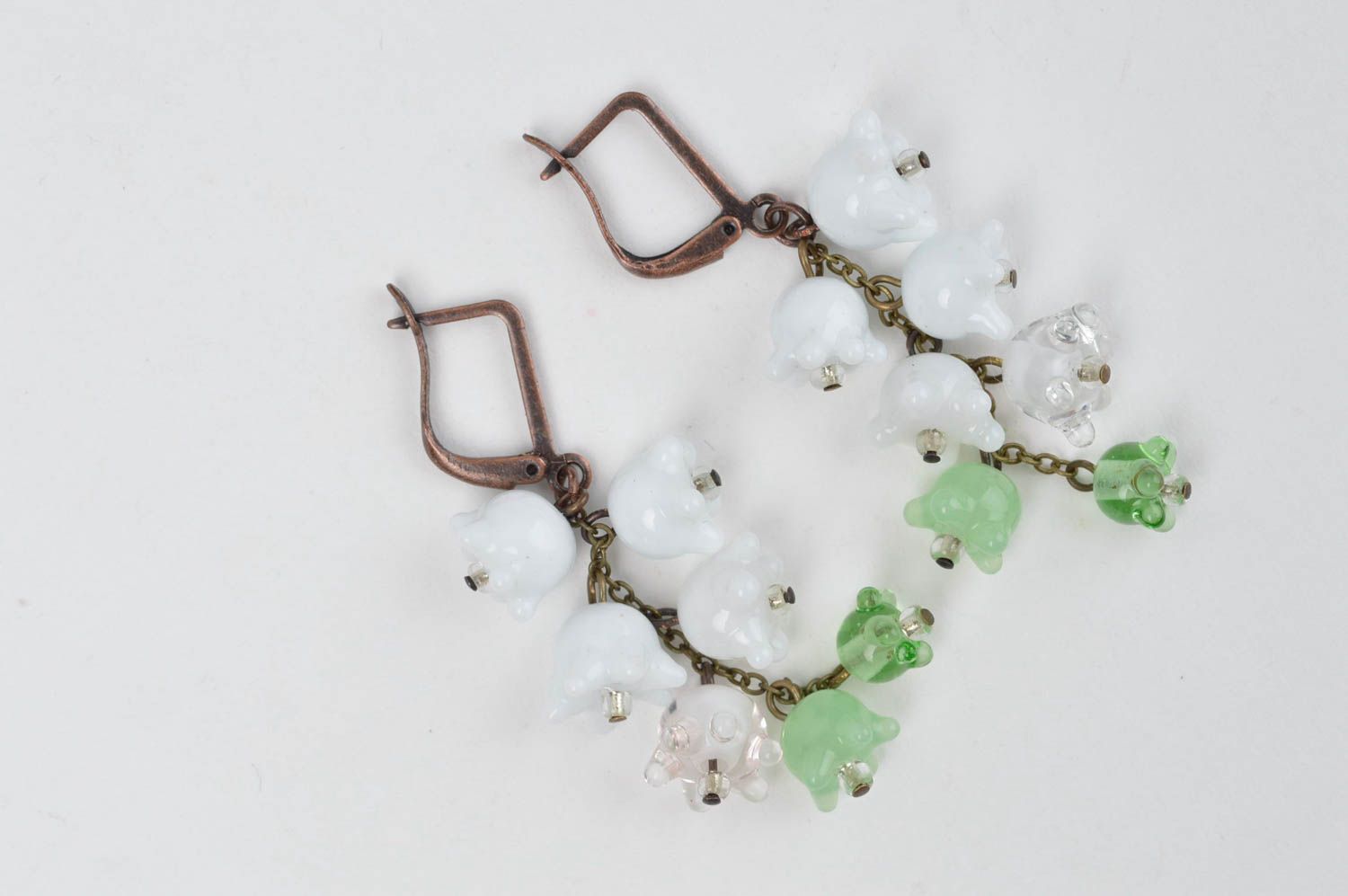 Beautiful handmade glass earrings designer earrings accessories for girls photo 2