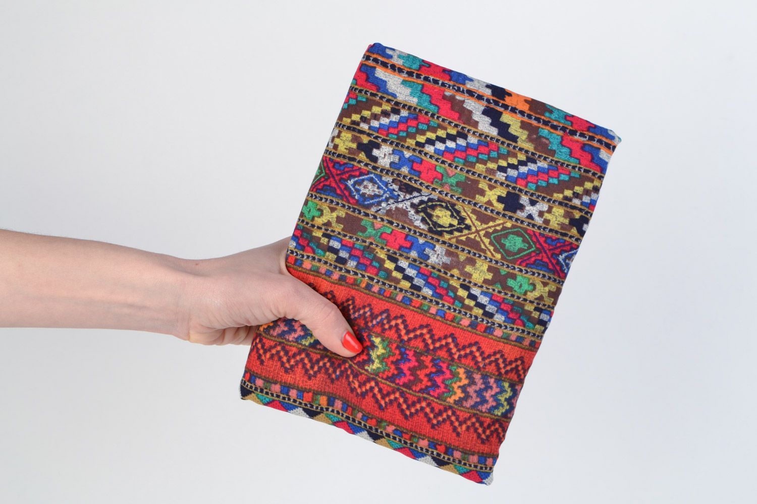 Joli carnet avec couverture en tissu multicolore stylé 60 pages fait main photo 2