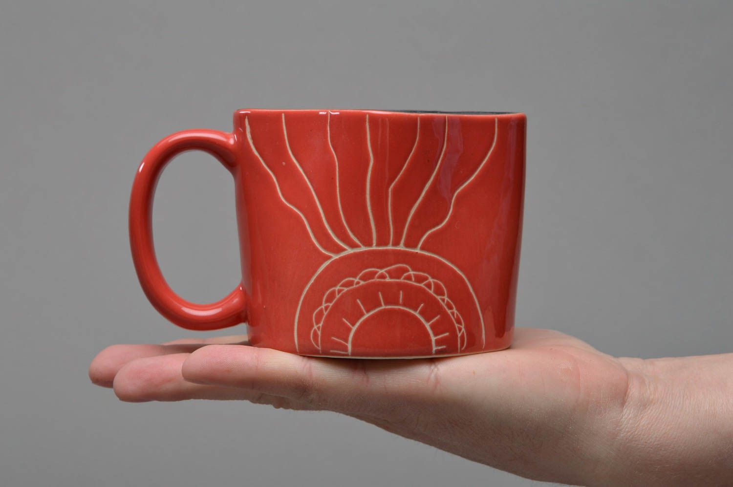 Originelle handgemachte Tasse aus Porzellan mit Aufschrift für Tee oder Kaffee  foto 4