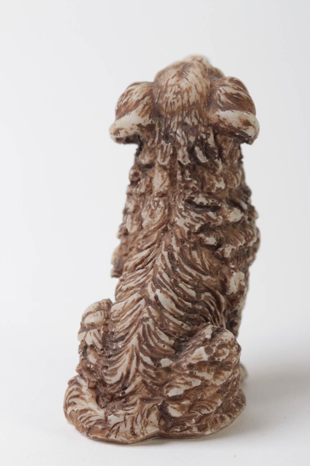 Figurine chien fait main Déco intérieur poudre marbre résine Cadeau original photo 3