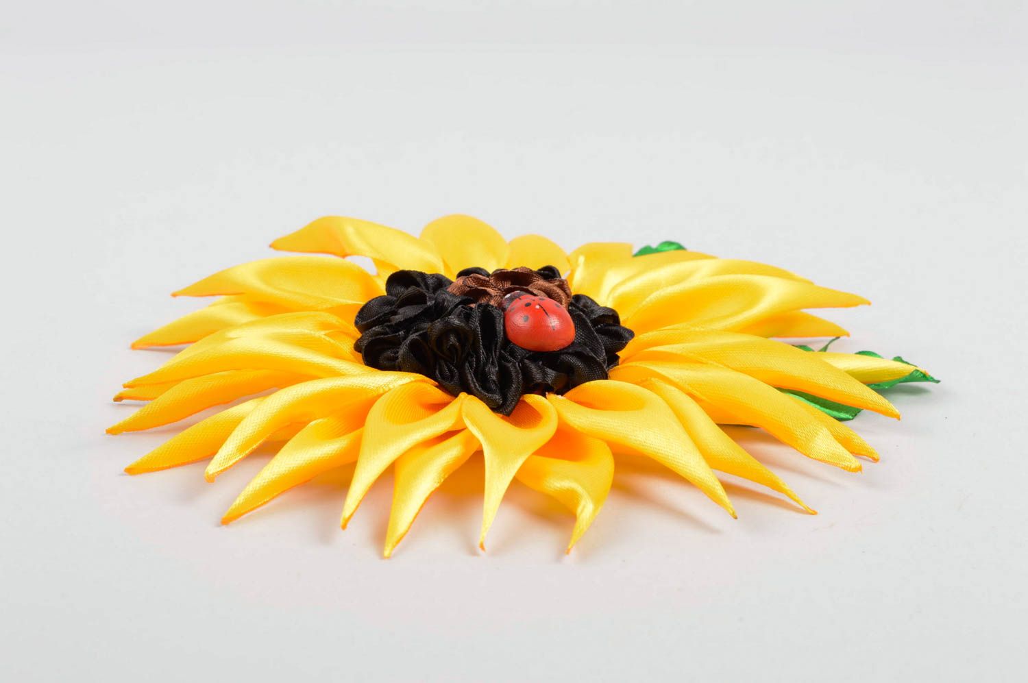 Handmade Haar Spange Mode Accessoire Mädchen Haarschmuck mit Sonnenblume grell foto 3