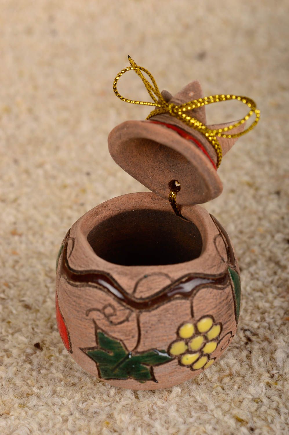 Handgemachte Keramik kleine Schatulle originelles Geschenk Designer Schmuck Dose foto 2