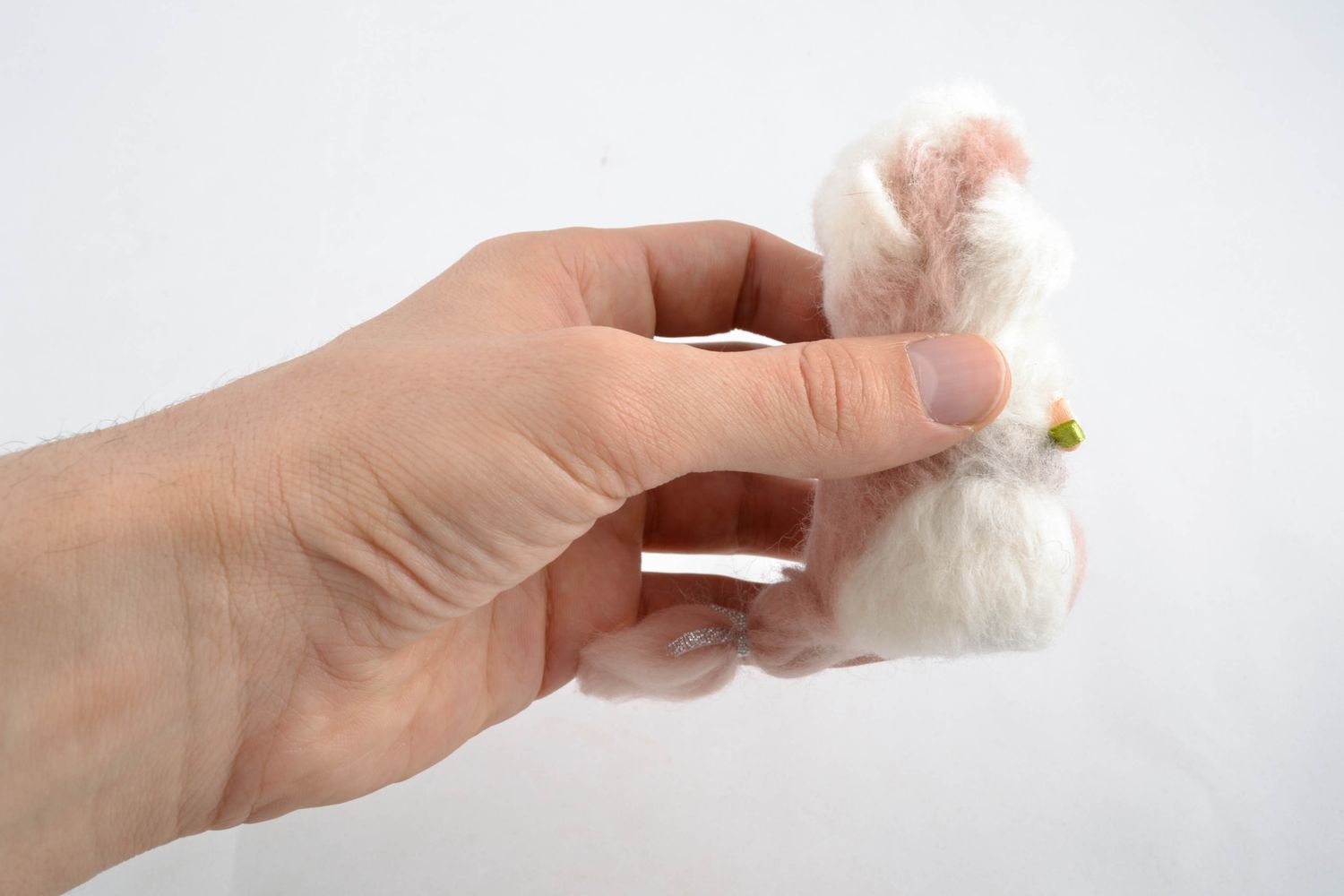 Jouet décoratif en laine feutrée fait main Chat photo 2