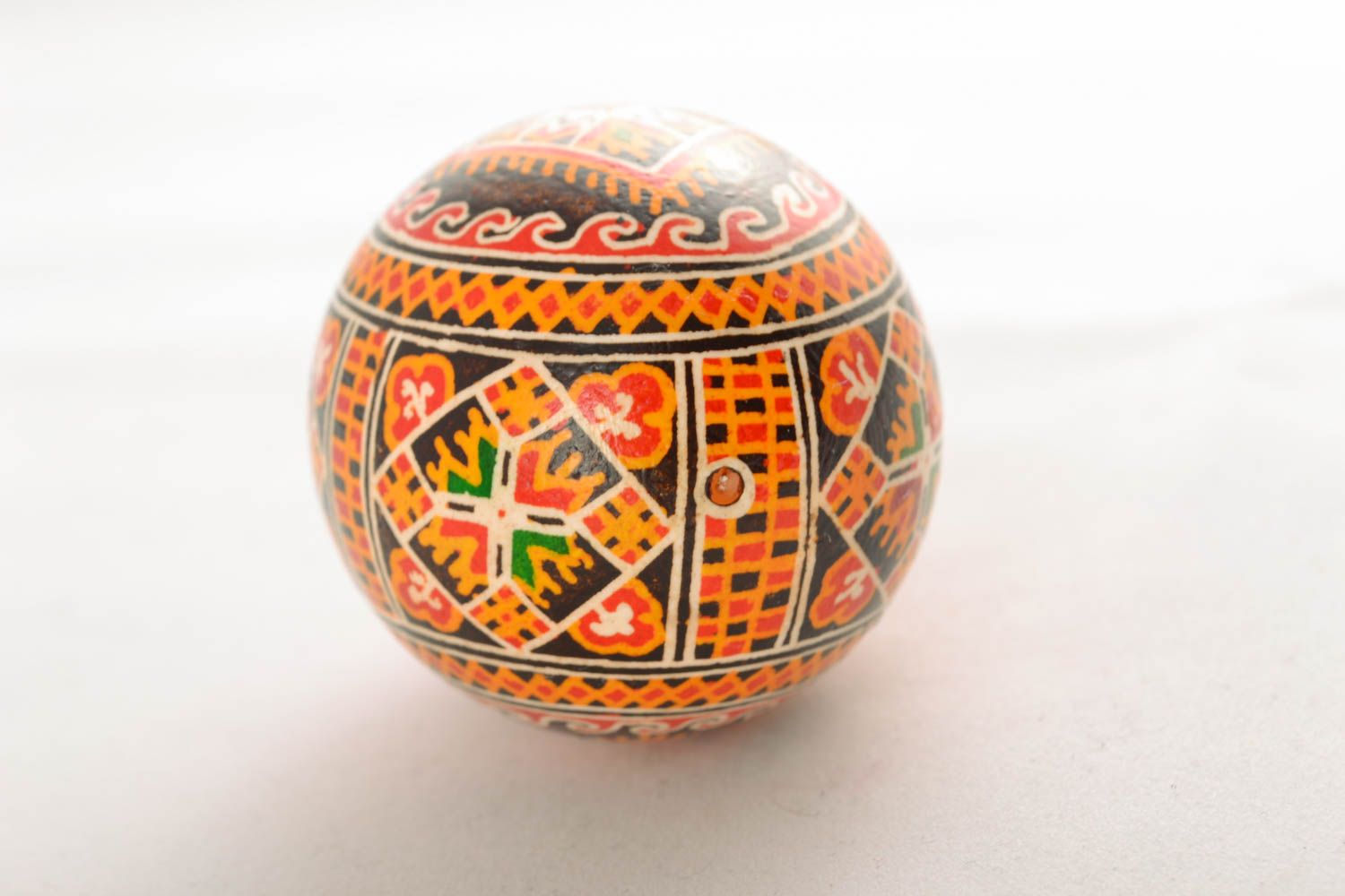 Painted egg with Christian symbols photo 1