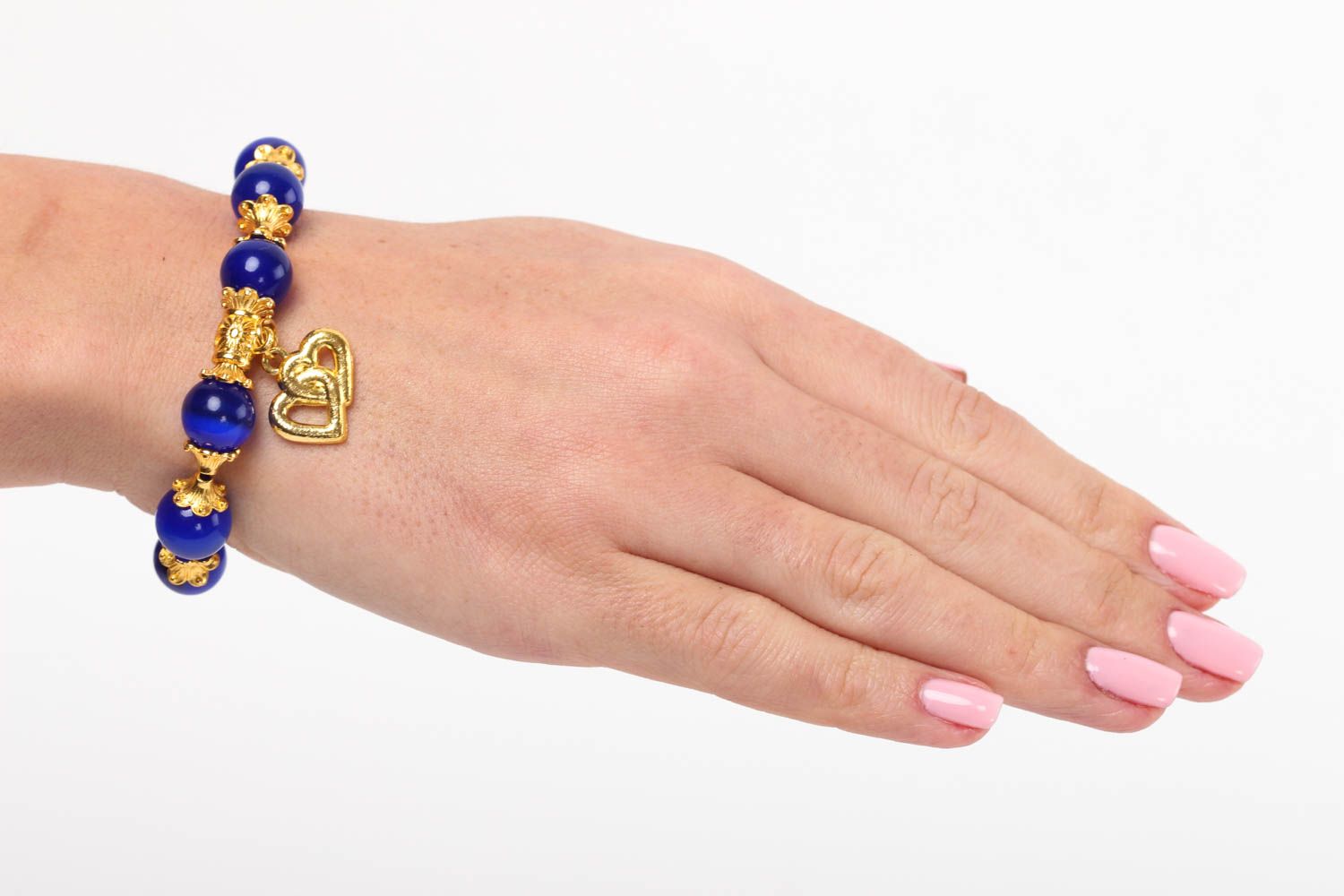 Handmade cat's eye stone bracelet elegant bracelet jewelry with natural stones photo 5