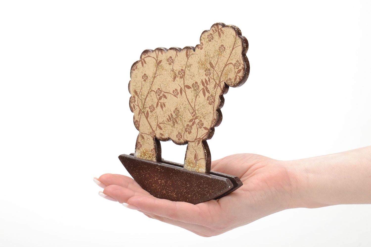 Decoupage statuette of lamb photo 5