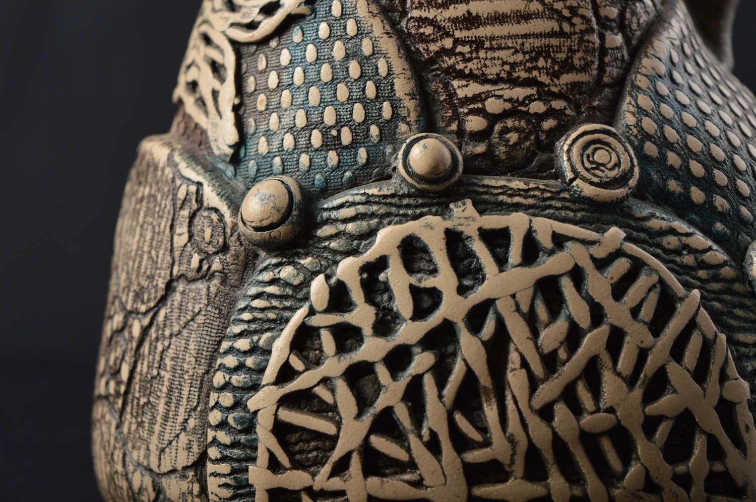 Florero de cerámica hecho a mano elemento decorativo insólito regalo original  foto 2