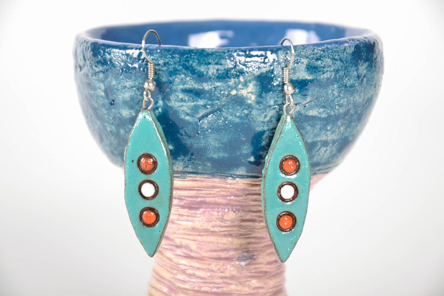 Earrings made of clay photo 1
