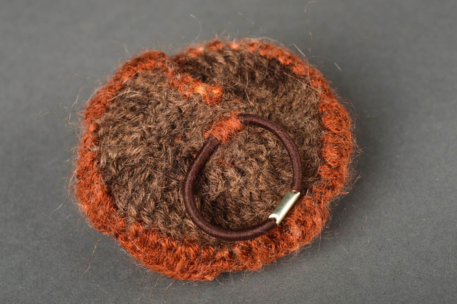 Unusual handmade crochet scrunchie hair tie for kids designer hair accessories photo 5